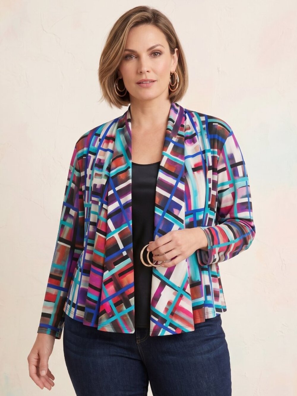 Peck & Peck Plus Size Open Front Cardigan sz 3x